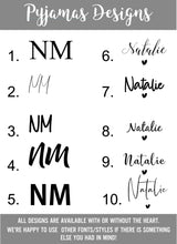 Load image into Gallery viewer, Personalised Bride Bridesmaid Pajamas Set, Bridal Pajamas Set, Monogram Pjs, Long Sleeve Long Pants Satin Pyjamas