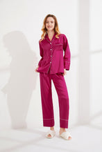 Load image into Gallery viewer, Long Sleeve Long Pants Satin Pyjamas Personalised Pjs, Bridesmaid Pyjamas