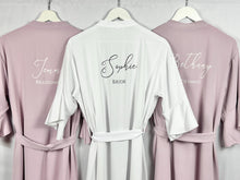 Load image into Gallery viewer, Ruffle Bridesmaid Robes, Ruffle Robe, Bridal Robe, Bridesmaid Gift, Wedding Robes, Bride Robe, Bridal Party Robes, Lavender Robes