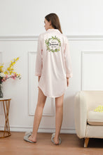 Load image into Gallery viewer, Personalised Bridal Party Nightshirt, Satin Sleepshirt Nightie Bridesmaid Pyjamas