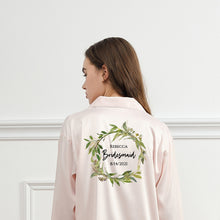 Load image into Gallery viewer, Personalised Bridal Party Nightshirt, Satin Sleepshirt Nightie Bridesmaid Pyjamas