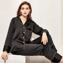 Load image into Gallery viewer, Personalised Dusty Rose Satin Pyjamas with Long Sleeves and Long Pants, Various Colours Available