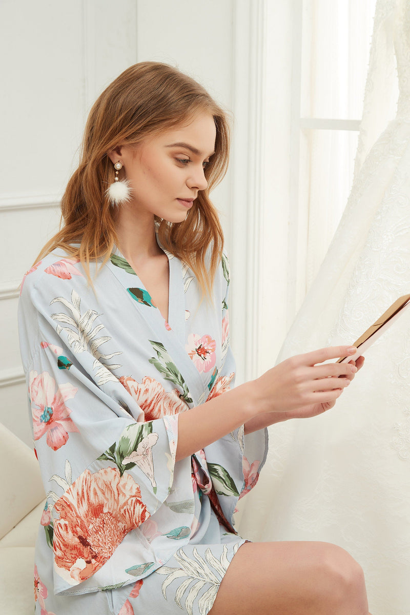Floral Print Ruffle Robes – The Lakeside Shed