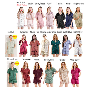 Personalised Pyjamas With Short Sleeves and Shjort Pants, Various Colour, Ideal Bridesmaid Gifts, Birthday Pyjamas, Sleepover Pjs