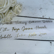 Load image into Gallery viewer, Custom Wedding Sticker Hanger, Personalised Wedding Coat Hangers Decal - Name or Role Bridal Party Vinyl Only