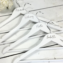 Load image into Gallery viewer, Custom Wedding Sticker Hanger, Personalised Wedding Coat Hangers Decal - Name or Role Bridal Party Vinyl Only