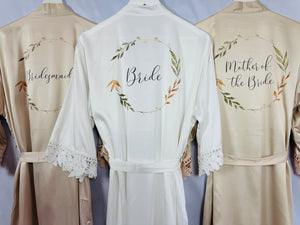 Bridesmaid robes, Bride Robe, Bridal Robe, Bridesmaid Gift, Bridal Shower Gift, Wedding Robes, Champagne Robes, Cream Robes, Satin Robes
