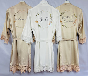 Bridesmaid robes, Bride Robe, Bridal Robe, Bridesmaid Gift, Bridal Shower Gift, Wedding Robes, Champagne Robes, Cream Robes, Satin Robes