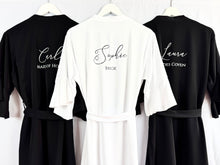 Load image into Gallery viewer, Black Bridesmaid Robes, Ruffle Robe, Bride Robe, Bridesmaid Gift, Wedding Robes, Bride Robe, Bridal Party Robes, Wedding Dressing Gown Gift