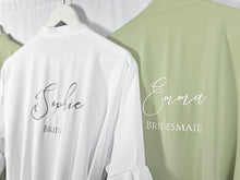 Load image into Gallery viewer, Sage Green Ruffle Bridesmaid Robes, Ruffle Robe, Bridal Robe, Bridesmaid Gift, Wedding Robes, Bride Robe, Bridal Party Robes, Green Robes