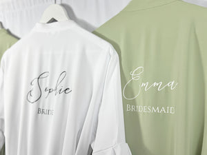 Sage Green Ruffle Bridesmaid Robes, Ruffle Robe, Bridal Robe, Bridesmaid Gift, Wedding Robes, Bride Robe, Bridal Party Robes, Green Robes
