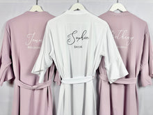 Load image into Gallery viewer, Ruffle Bridesmaid Robes, Ruffle Robe, Bridal Robe, Bridesmaid Gift, Wedding Robes, Bride Robe, Bridal Party Robes, Lavender Robes