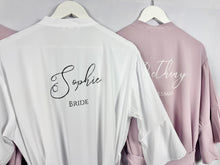 Load image into Gallery viewer, Ruffle Bridesmaid Robes, Ruffle Robe, Bridal Robe, Bridesmaid Gift, Wedding Robes, Bride Robe, Bridal Party Robes, Lavender Robes