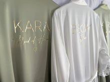 Load image into Gallery viewer, Sage Bridesmaid Robe, Bride Robe, Personalised Green Bridal Party Robes, Bridesmaid Gift, Bridal Robes, Wedding Robes, Dressing Gown