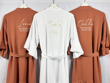 Load image into Gallery viewer, Terracotta Bridal Robes, Ruffle Robe, Rust Bridesmaid Robe,Bridesmaid Gift,Wedding Robes, Bride Robe, Bridal Party Robes, Burnt Orange Robe