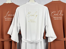 Load image into Gallery viewer, Terracotta Bridal Robes, Ruffle Robe, Rust Bridesmaid Robe,Bridesmaid Gift,Wedding Robes, Bride Robe, Bridal Party Robes, Burnt Orange Robe
