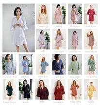 Load image into Gallery viewer, Eucalyptus Green Ruffle Bridesmaid Robes, Bridal Party Robes, Bridesmaid Gift