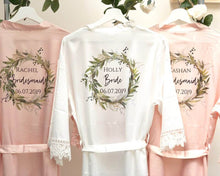 Load image into Gallery viewer, Blush Bridesmaid Robes, Bridal Robes, Bridal Party Robes, Wedding Robes, Dressing Gown, Bridesmaid Gift, Personalised Robe,Personalised Gift