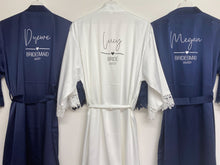 Load image into Gallery viewer, Rust Burnt Orange Bridesmaid Robes, Bridesmaid Gift, Bridal Robes, Bridal Party Robes, Wedding Robes, Bride Robe, Orange Robes, Satin Robes