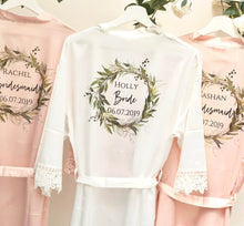Load image into Gallery viewer, Blush Bridesmaid Robes, Bridal Robes, Bridal Party Robes, Wedding Robes, Dressing Gown, Bridesmaid Gift, Personalised Robe,Personalised Gift