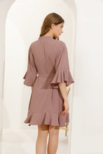 Load image into Gallery viewer, Rust Burnt Orange Terracotta Bridesmaid Robes, Ruffle Robe Bridesmaid Gift, Bridal Robes, Bridal Party Robes, Wedding Robes, Bride Robe