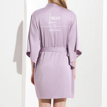 Load image into Gallery viewer, Lavender Bridesmaid Robes, Minimalist Bridal Robe