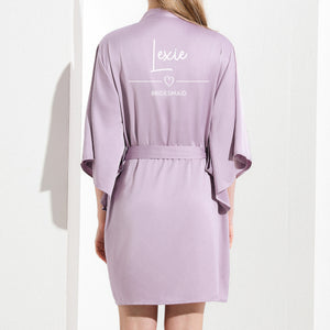 Lavender Bridesmaid Robes, Minimalist Bridal Robe