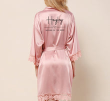 Load image into Gallery viewer, Personalised Bridesmaid Robes, Bridal Party Robes Bridesmaid Gift, Dusty Rose Bridal Robes, Wedding Robes, Bride Robe, Dressing Gown