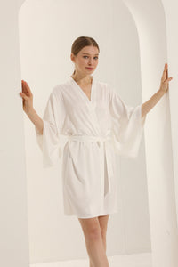 Lavender Bridesmaid Robes, Minimalist Bridal Robe