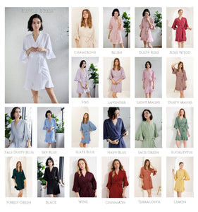 Sage Green Ruffle Bridesmaid Robes, Ruffle Robe, Bridal Robe, Bridesmaid Gift, Wedding Robes, Bride Robe, Bridal Party Robes, Green Robes