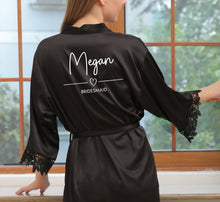 Load image into Gallery viewer, Bridal Party Robes Bridesmaid Gift, Personalised Robe, Bridesmaid Robes, Navy Robes, Bridal Robes, Wedding Robes, Bride Robe,Dressing Gown