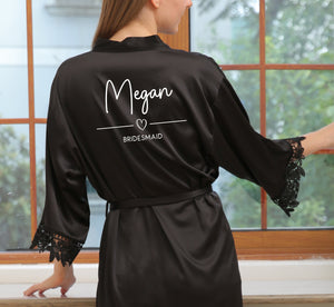 Bridal Party Robes Bridesmaid Gift, Personalised Robe, Bridesmaid Robes, Navy Robes, Bridal Robes, Wedding Robes, Bride Robe,Dressing Gown
