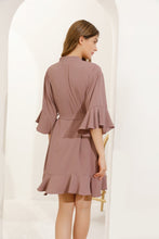 Load image into Gallery viewer, Dusty Mauve Ruffle Wedding Robe, Bridesmaid Robe, Ruffle Robe, Bridal Robe, Bridesmaid Gift, Bride Robe, Bridal Party Robe Various Colours