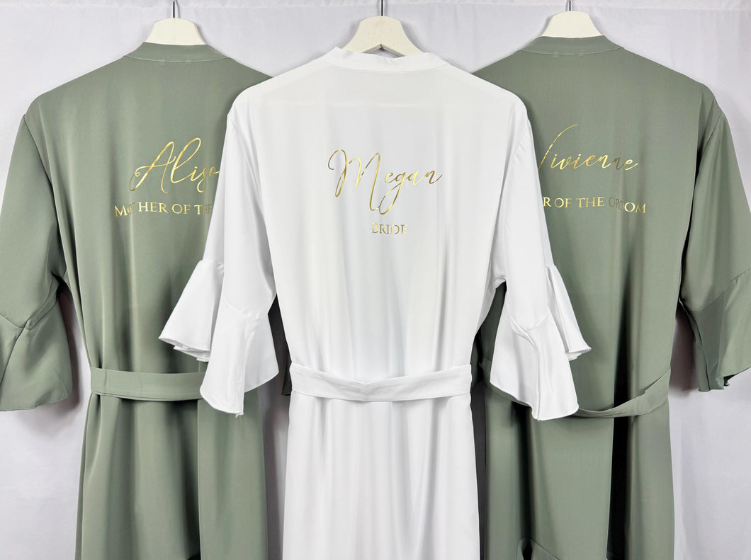 Eucalyptus Ruffle Bridesmaid Robes, Ruffle Robe, Bridal Robe, Bridesmaid Gift, Wedding Robes, Bride Robe, Bridal Party Robes, Green Robes