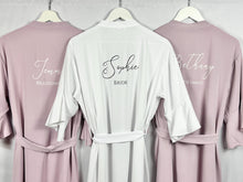 Load image into Gallery viewer, Ruffle Bridesmaid Robes, Ruffle Robe, Bridal Robe, Bridesmaid Gift, Wedding Robes, Bride Robe, Bridal Party Robes, Lavender Robes