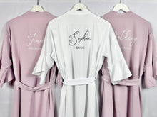 Load image into Gallery viewer, Ruffle Bridesmaid Robes, Ruffle Robe, Bridal Robe, Bridesmaid Gift, Wedding Robes, Bride Robe, Bridal Party Robes, Lavender Robes