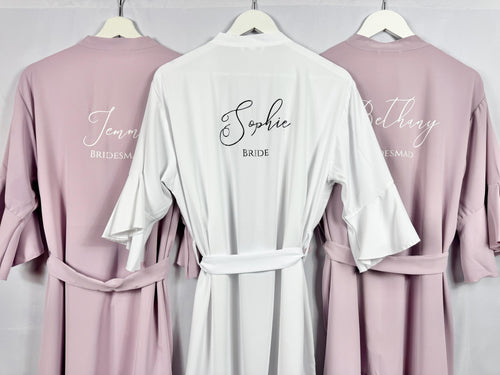 Ruffle Bridesmaid Robes, Ruffle Robe, Bridal Robe, Bridesmaid Gift, Wedding Robes, Bride Robe, Bridal Party Robes, Lavender Robes