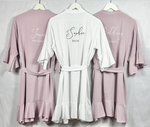 Ruffle Bridesmaid Robes, Ruffle Robe, Bridal Robe, Bridesmaid Gift, Wedding Robes, Bride Robe, Bridal Party Robes, Lavender Robes