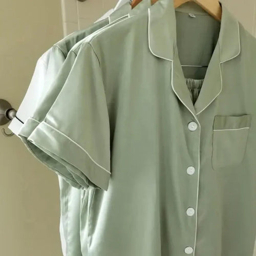 Sage Green Personalised Satin Pyjamas, Bridesmaid Pyjamas, Personalised Pjs, Wedding Pyjamas, Birthday Pjs, Hen Party Pjs, Plus Size Pyjamas