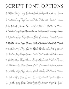 Personalised Wedding Name Role Decal, Custom iron-on Vinyl Transfer HTV Sticker, Personalised Bridal Clothing DIY Hen Party Bridesmaid Gifts