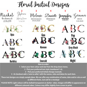 Tropical Theme Bridesmaid Robes, Bridal Robes,
