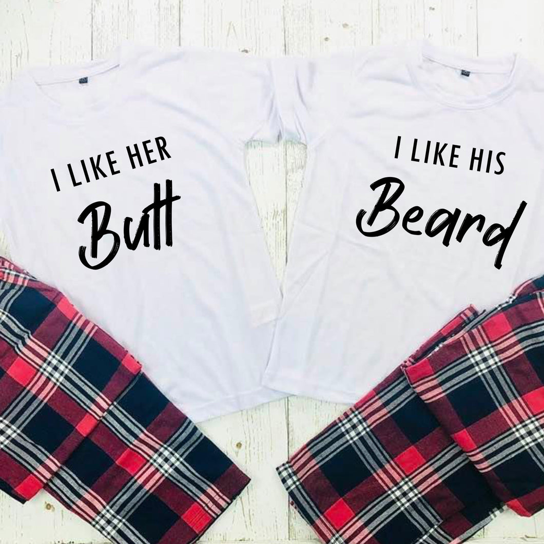 I Like His Beard I Like His Butt, His and Hers Matching Couples