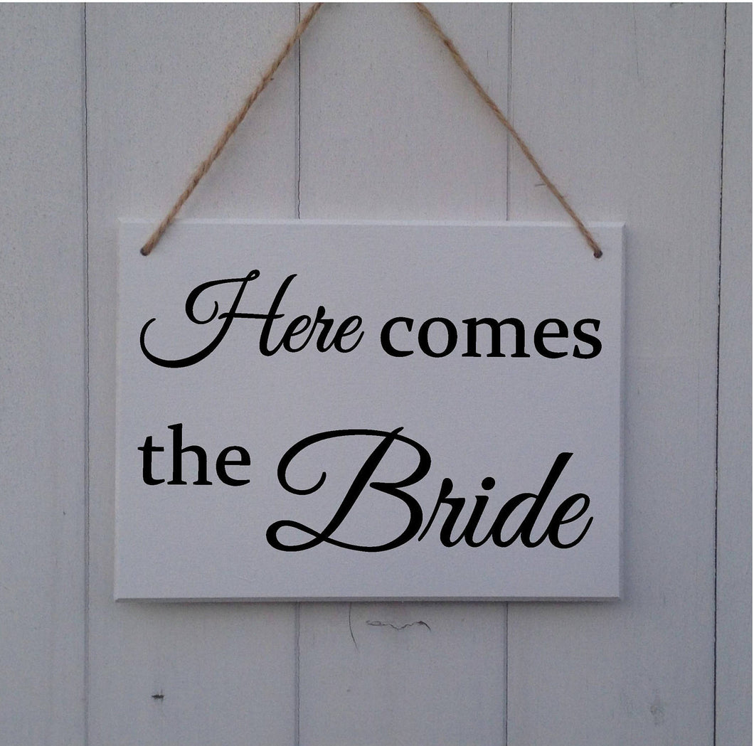 Here Comes The Bride Sign • Here Comes The Bride Plaque • Wedding Sign • Page Boy Sign • Ring Bearer Sign • Bridesmaid Sign • Ring Security