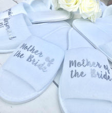 Load image into Gallery viewer, Bridal slippers • Bridal Party Slippers • Hen Party Slippers • Personalised Spa Slippers • Wedding Slippers • Spa Slippers • Bridesmaid Gift