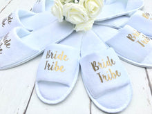 Load image into Gallery viewer, Bride Tribe Slippers • Hen Party Slippers • Spa Slippers
