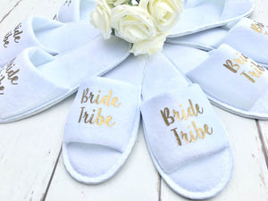 Bride Tribe Slippers • Hen Party Slippers • Spa Slippers
