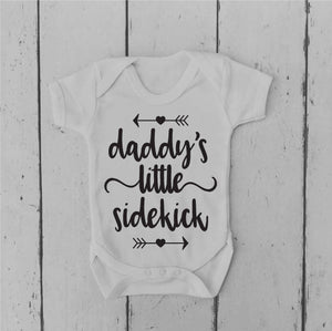 Daddy's Little Sidekick • Baby Vest • Baby Grow • Bodysuit • Body Suit • Baby Clothing • Baby Gift • Baby Clothing • Baby Shirt • Baby Boy • Baby Girl • Gift • Baby Shower