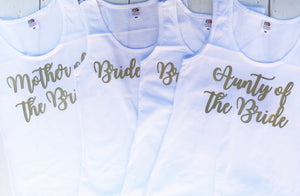 Hen Party Tops Bridesmaid Bridal Party Vest
