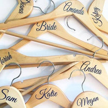 Load image into Gallery viewer, DIY Wedding Hanger Stickers in different font styles and colours