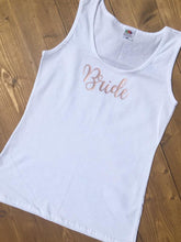 Load image into Gallery viewer, Hen Party Tops • Rose Gold Bridesmaid • Bridesmaid Tops • Hen Party Vests • Hen Do Tops • Bridesmaid Vests • Batchelorette Vest • Hen Do Tee